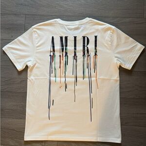 AMIRI Drip Logo White Tee